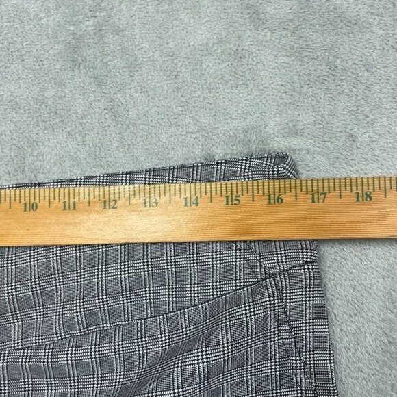 Hilary Radley Gray Plaid Straight-Leg Stretch Pants Size L Made In Vietnam d0219 - Picture 5 of 9